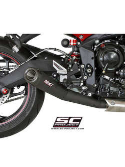 Tłumik stożkowy (Czarny Mat) Slip-on SC-Project do Triumph STREET TRIPLE 675 / R [13-16]/ RX [15-16]