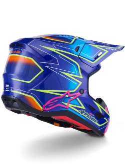 Kask enduro Alpinestars SM7 Cast niebiesko-różowy-fluo połysk