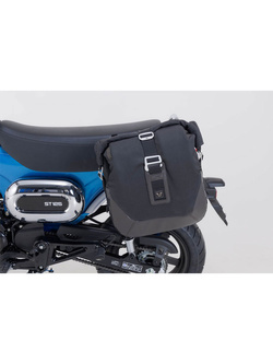 Zestaw: sakwa boczna Legend Gear LC2 + stelaż SLC SW-Motech Honda ST 125 Dax (23-) czarno-brązowa [poj.: 13.5 l; na lewą stronę]