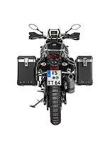 Zestaw: kufry boczne z anodowanego aluminium czarne Zega Pro + stelaże srebrne Touratech Yamaha Tenere 700 / World Raid (31+38L)