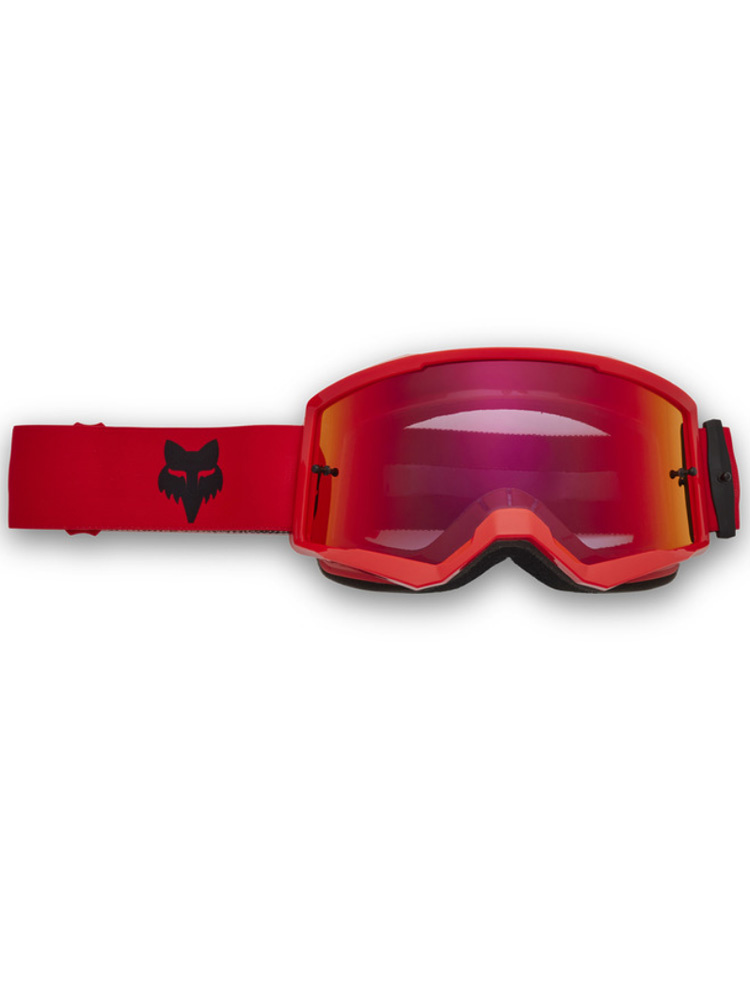 Gogle motocyklowe Fox Main Core Spark z przyciemnianą czerwoną szybą, czerwone