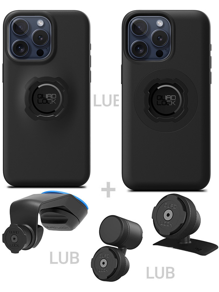 Zestaw do samochodu: etui na telefon iPhone 16 Pro Max + mocowanie Quad Lock