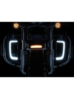 Kratki ozdobne z oświetleniem LED Kuryakyn Harley Davidson (wybrane modele) srebrne