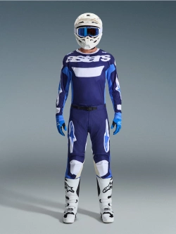 Spodnie cross Alpinestars MX Racer Riway niebiesko-białe