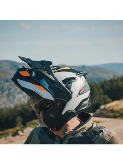 Kask adventure Nexx X.Lifecountry Terra biało-czarno-pomarańczowy matowy