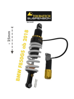 Amortyzator obniżający zawieszenie o 25 mm level 2 Touratech do BMW F850GS (18-23)