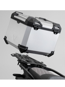 Zestaw: kufry boczne 45/37L + kufer centralny 38L TRAX ADV+ stelaże SW-MOTECH do motocykla BMW R 1200 GS (04-12) srebrne