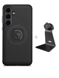 Zestaw na biurko: etui MAG na telefon Samsung Galaxy S25FE (magnetyczne) oraz uchwyt Quad Lock