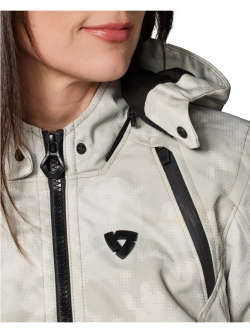 Kurtka motocyklowa damska tekstylna REV’IT! Flare 3 H2O szaro-biała