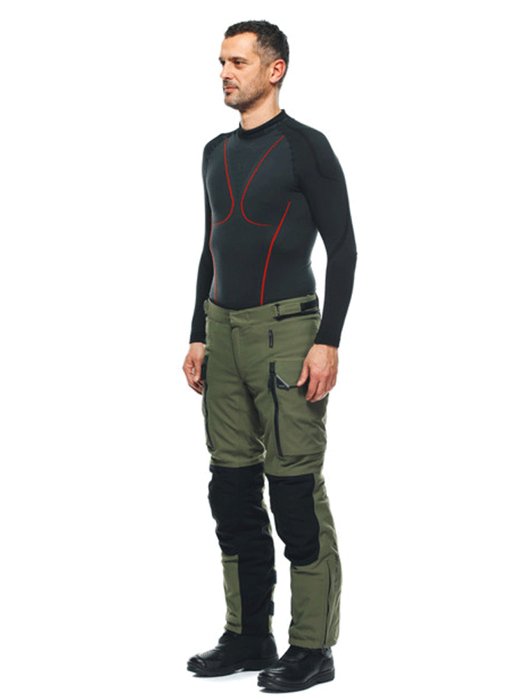 Spodnie motocyklowe tekstylne Dainese Hekla AbsoluteShell Pro 20K zielono-czarne
