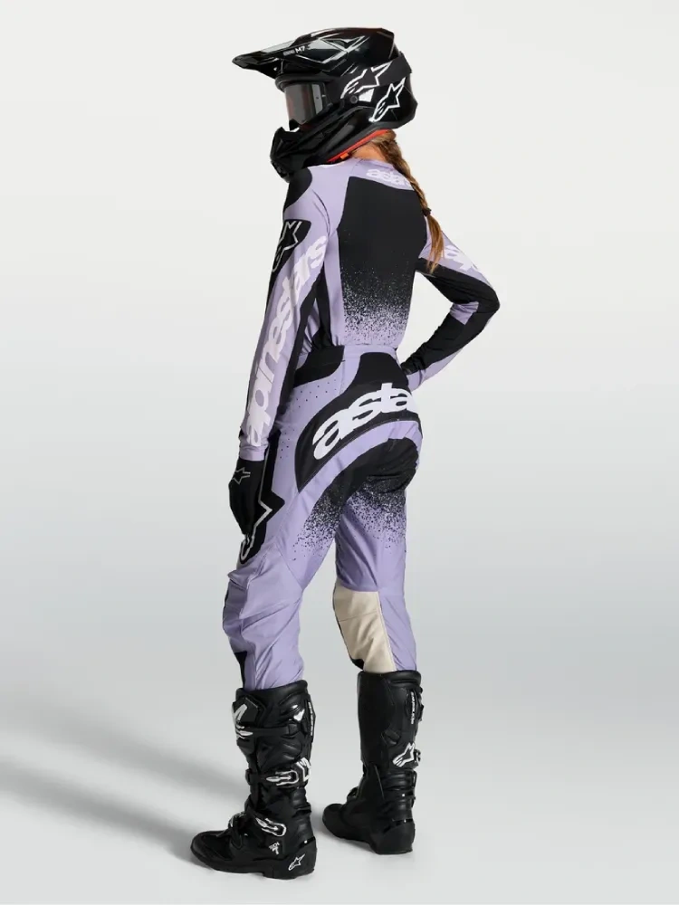 Spodnie cross damskie Alpinestars MX Stella Techstar Swan czarno-fioletowe