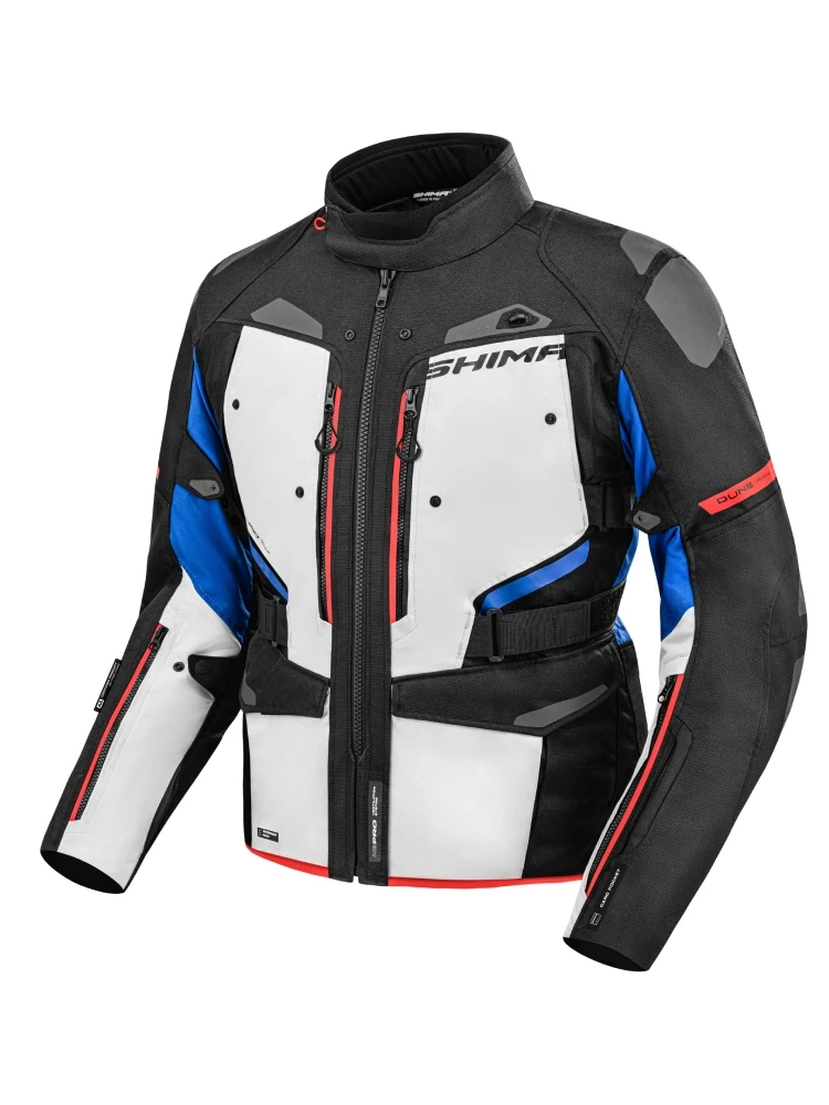 Kurtka motocyklowa tekstylna Shima Dune czarno-niebieska