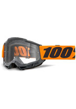Gogle motocyklowe 100% Accuri 2 Enduro z szybką przezroczystą, czarno-pomarańczowe