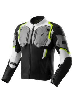 Kurtka motocyklowa tekstylna Rebelhorn Borg II czarno-szaro-żółta