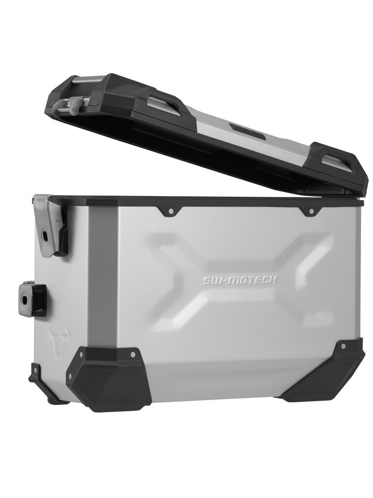 Zestaw: kufry boczne TRAX ADV + stelaże PRO Sw-Motech Honda NC750X/XD (20-) (pojemność: 2 x 37 L) srebrne