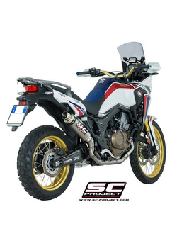 Pełny system 2-1 z pełnymi kolektorami i tłumikiem GP65 SC-Project do Honda CRF1000L AFRICA TWIN [15-17]