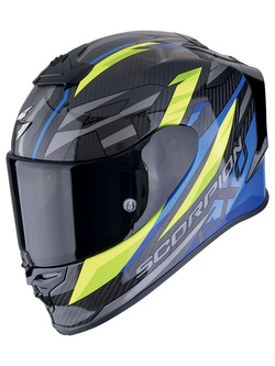 Kask integralny Scorpion Exo-R1 Evo Carbon Air Runner czarno-niebiesko-żółty