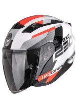 Kask otwarty Scorpion Exo-230 Comics biało-czerwony