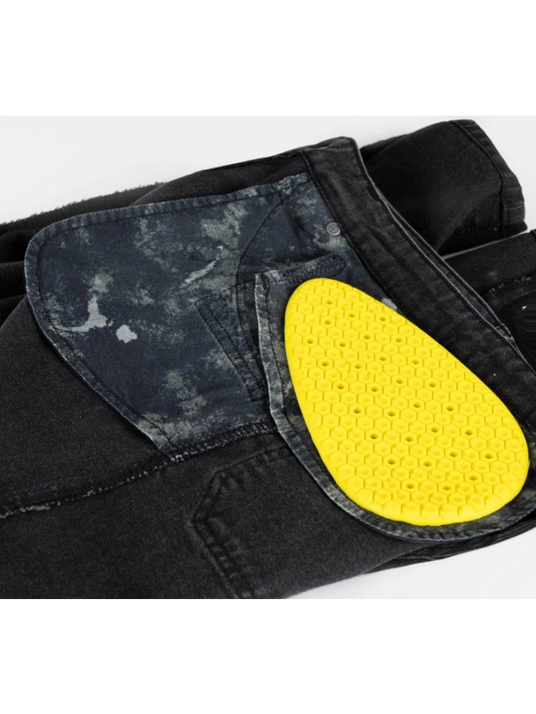 Jeansy motocyklowe Knox Colton Slim Charcoal czarne