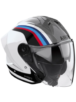 Kask otwarty Airoh H21 Arrow czarno-biało-czerwony połysk