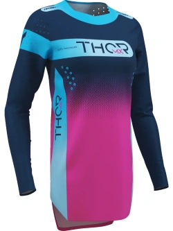 Bluza enduro damska Thor Sportmode Merge niebiesko-różowa