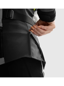 Kurtka motocyklowa damska tekstylna Rebelhorn Hardy 3.0 czarno-szaro-żółta
