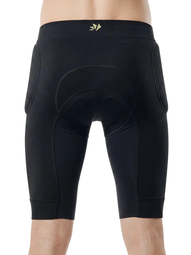 Legginsy krótkie z wkładką amortyzującą i ochraniaczami SIXS Pro-Tech czarne