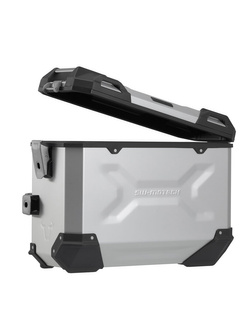 Zestaw: kufry boczne TRAX ADV + stelaże PRO SW-MOTECH 45/45L do motocykla Honda NC750XA/ X (20-) [pojemność 2 x 45 L] srebrne