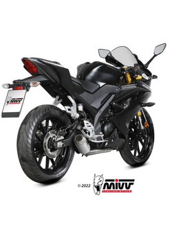 Pełny układ wydechowy (MK3) MIVV do Yamaha MT-125 (20-) / YZF R125 (19-) srebrny