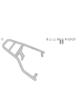 Stelaż pod kufer centralny Monolock Kappa Vespa Primavera 50-125-150 (14-)/ Sprint 50-125-150 (14-21) czarny