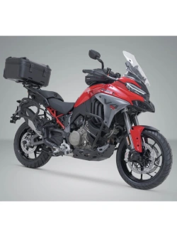 Zestaw: kufer centralny DUSC XL + stelaż Adventure-rack SW-Motech Ducati Multistrada V4/ S (20-)/ Rally (23-)/ Pikes Peak (21-) [poj.: 55l]