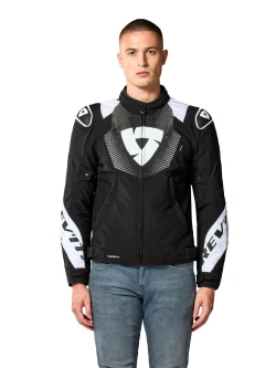 Kurtka motocyklowa tekstylna REV’IT! Hyperspeed 3 H2O czarno-biała