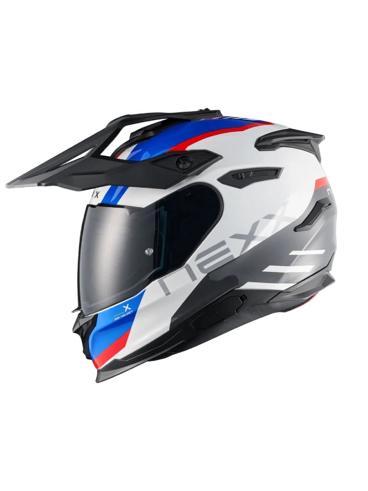Kask adventure Nexx Y.Travl Quest biało-niebiesko-czerwony