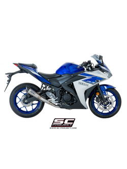 Pełny system 2-1, SC-Project S1 Titanium + Carbon - Yamaha YZF R3 [15-17]