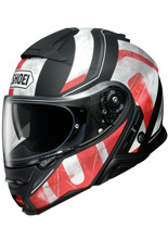 Kask szczękowy Shoei Neotec II Jaunt TC-1 czarno-biało-czerwony