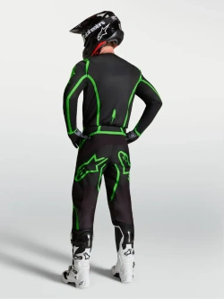Spodnie cross Alpinestars MX Fluid Apex V2 czarno-zielone