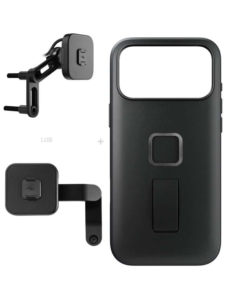 Zestaw na motocykl: etui Peak Design Mobile Everyday Clarino Loop iPhone 17 Pro Max z mocowaniem motocykla