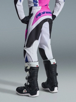 Spodnie cross dziecięce Alpinestars MX Fluid Grid czarno-szaro-fioletowe