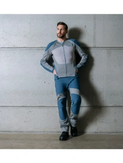Spodnie motocyklowe tekstylne Knox Urbane Pro Move niebiesko-szare