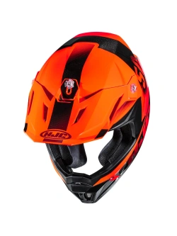 Kask dziecięcy enduro HJC Y50 Dash pomarańczowo-czarny