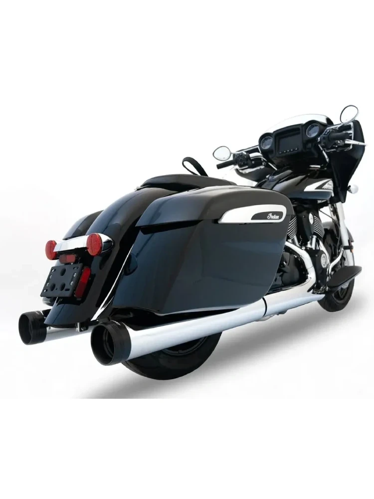 Tłumiki motocyklowe Rinehart Racing 4.5" DBX45 do wybranych modeli Indian chromowane/czarne
