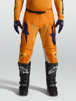 Spodnie cross Alpinestars MX Racer Amber pomarańczowo-złoto-niebieskie