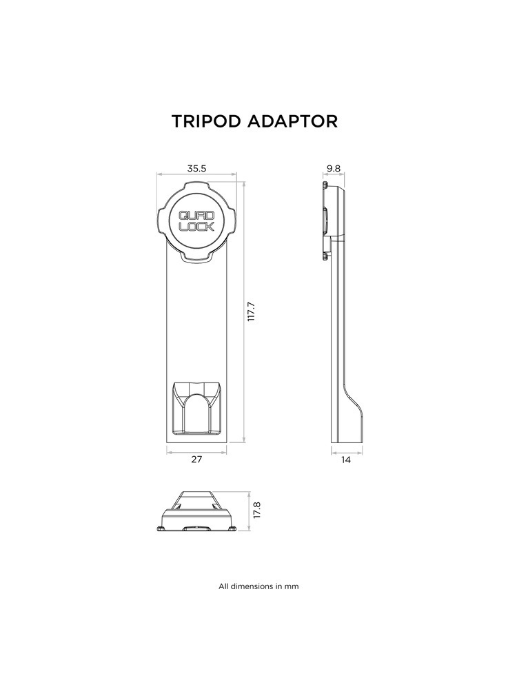 Zestaw: etui MAG na telefon Samsung Galaxy S25 Edge (magnetyczne) oraz adapter do statywu Quad Lock
