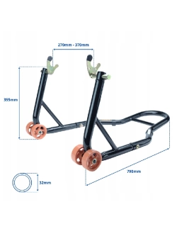 Stojak/ podnośnik motocyklowy Biketec (przód/ tył) typ V 