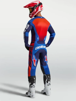 Spodnie cross Alpinestars MX Racer Hunt niebiesko-czerwone