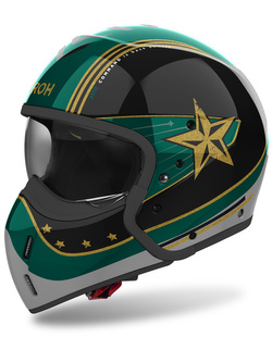 Kask modułowy Airoh J110 Command czarno-zielony