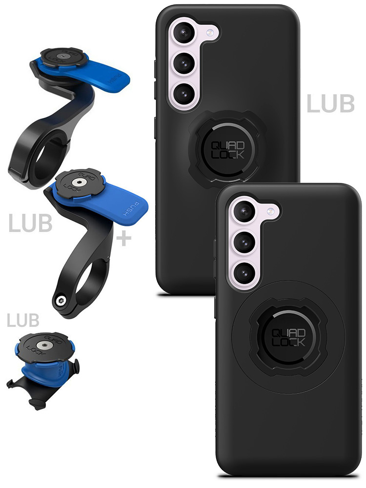 Zestaw rowerowy: etui na telefon Samsung Galaxy S23 oraz mocowanie Quad Lock