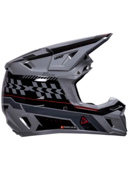 Kask enduro Leatt Moto 8.5 V25 czarno-szary z goglami czarnymi