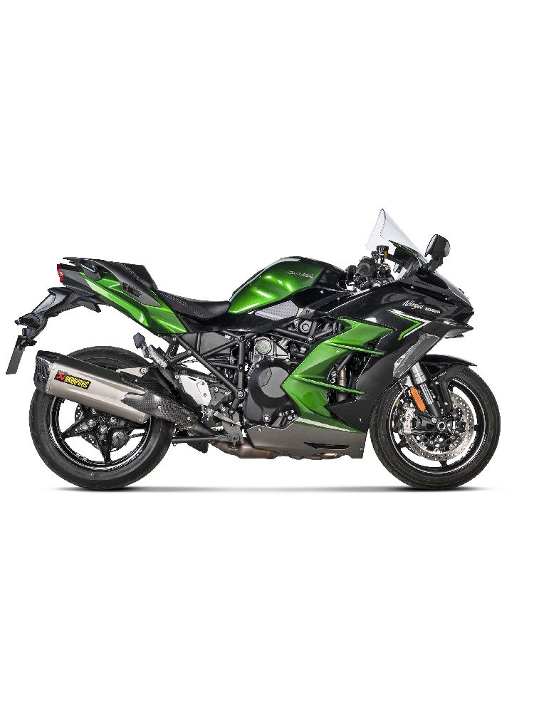 Tłumik motocyklowy Slip-On Line (Titanium+Carbon) Akrapović Kawasaki Ninja H2 SX (22-)