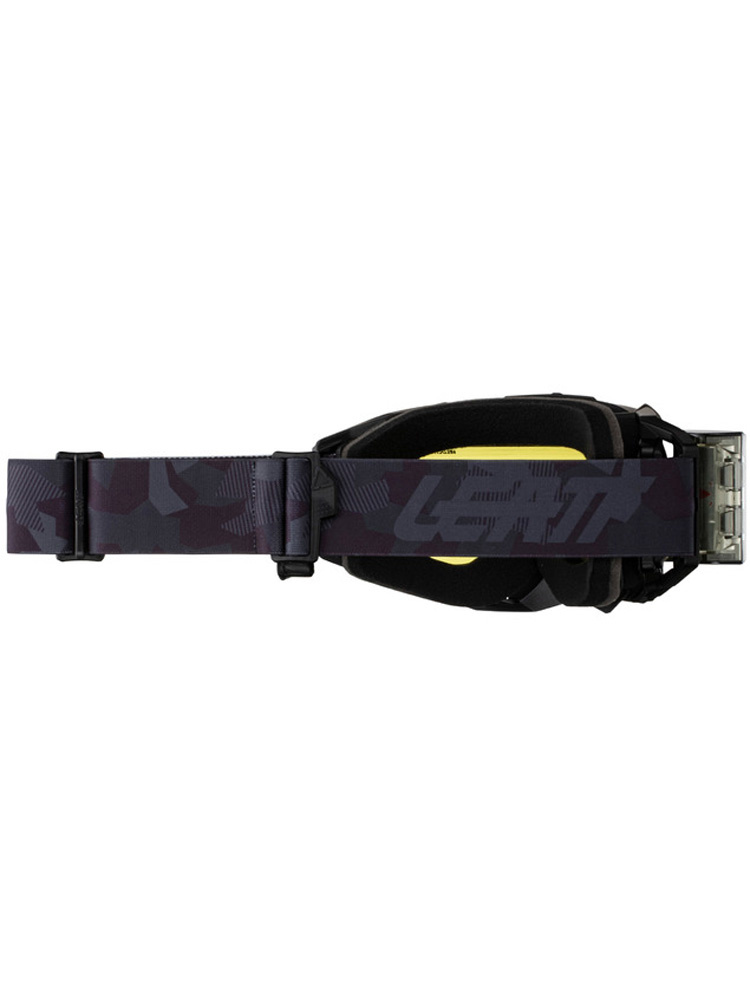 Gogle motocyklowe Leatt Velocity 5.5 Roll-Off Stealth z przyciemnianą żółtą szybką